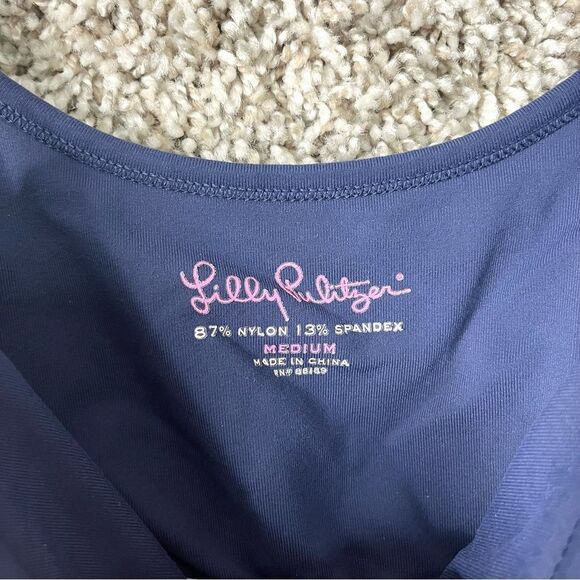Lilly Pulitzer Tank Top Women’s Medium Pink & Blue Camisole with Built-in Bra - Picture 3 of 8